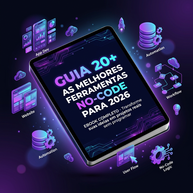 Ebook Guia 20+ Ferramentas No-Code para 2026