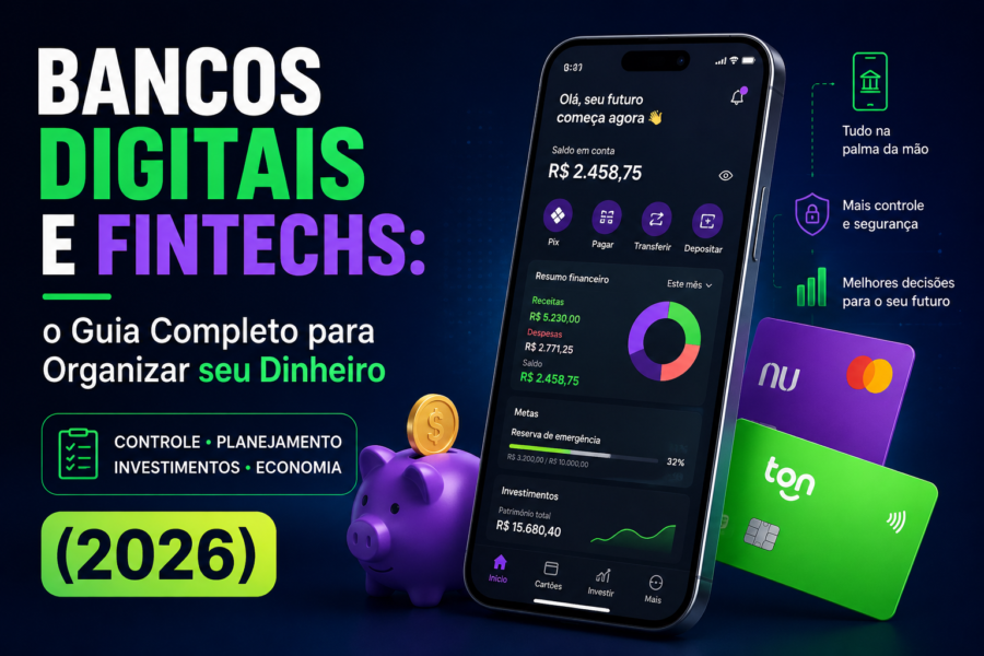 Bancos Digitais e Fintechs o Guia Completo para Organizar seu Dinheiro (2026)
