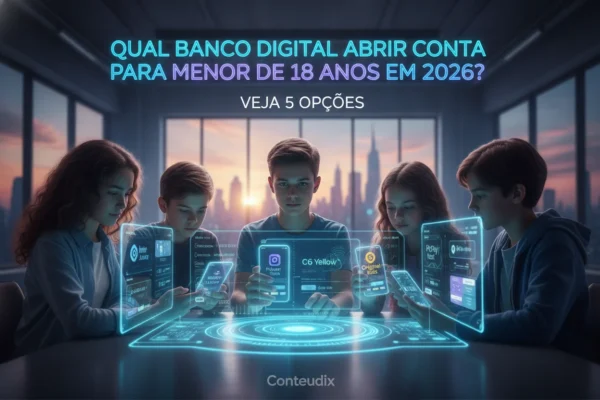 Qual banco digital abrir conta para menor de 18 anos em 2026? Veja 5 opções