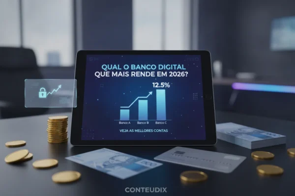 Qual o banco digital que mais rende em 2026? Veja as melhores contas