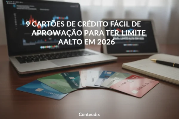 9 cartões de crédito fácil de aprovação para ter limite alto em 2026