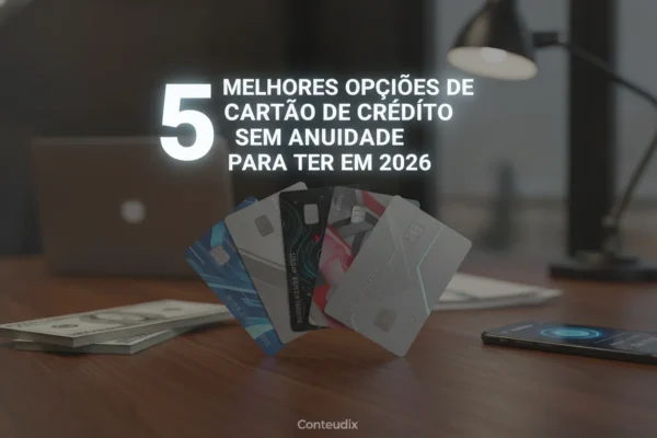 5 melhores opções de cartão de crédito sem anuidade para ter em 2026