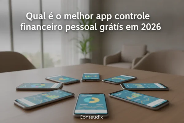 Qual é o melhor app controle financeiro pessoal grátis em 2026