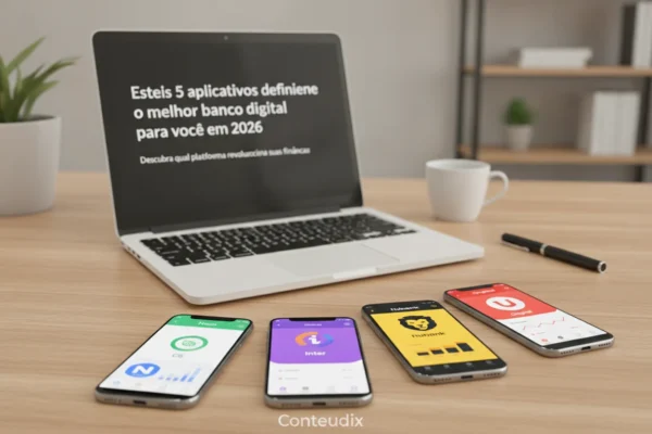 Estes 5 aplicativos definem o melhor banco digital para você em 2026