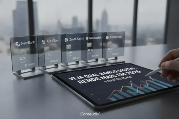 Veja qual banco digital rende mais em 2026 com estas 5 opções reais