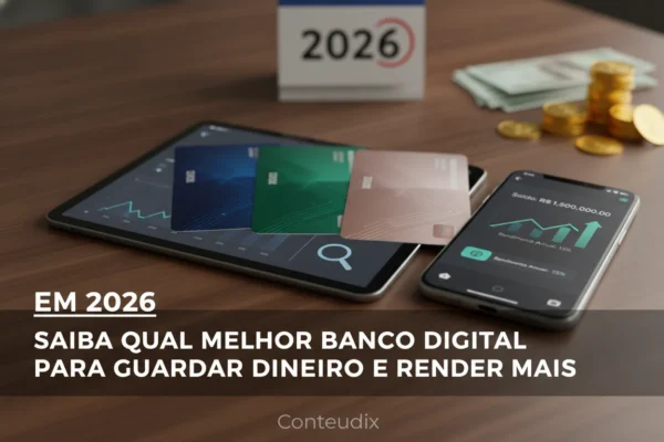 Em 2026 saiba qual melhor banco digital para guardar dinheiro e render mais