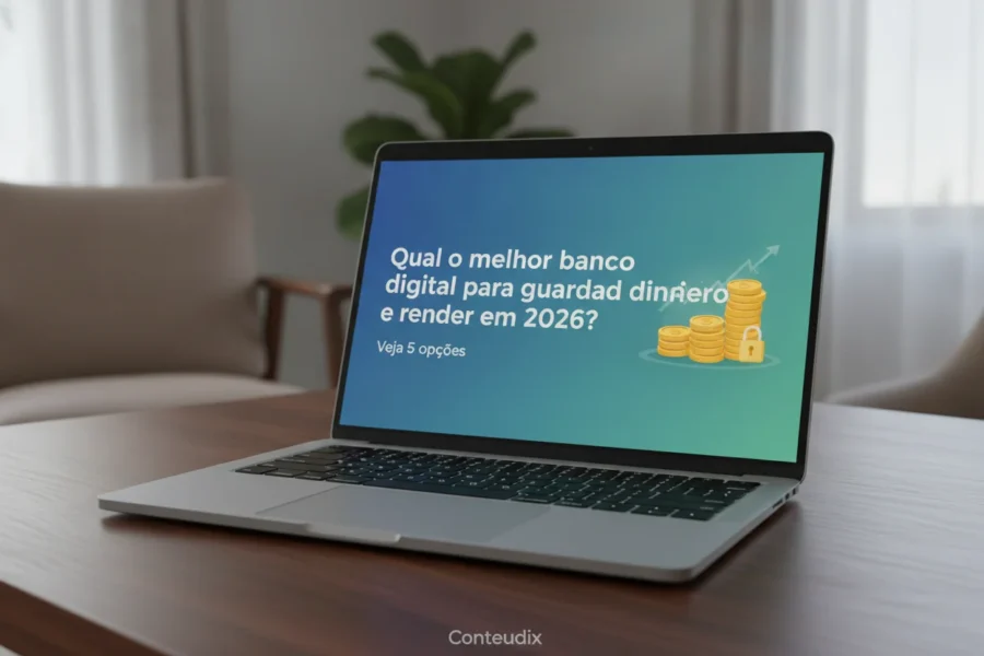 Qual o melhor banco digital para guardar dinheiro e render em 2026? Veja 5 opções